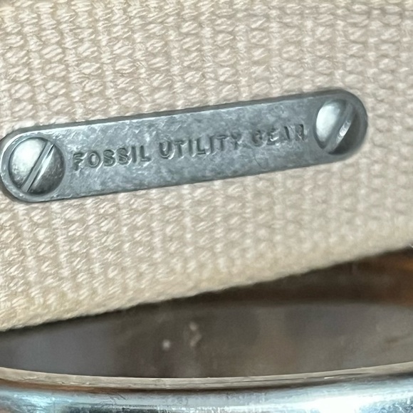 Fossil Men's Utility Gear Belt Brown/Tan Size 36 Good Condition - Picture 4 of 11